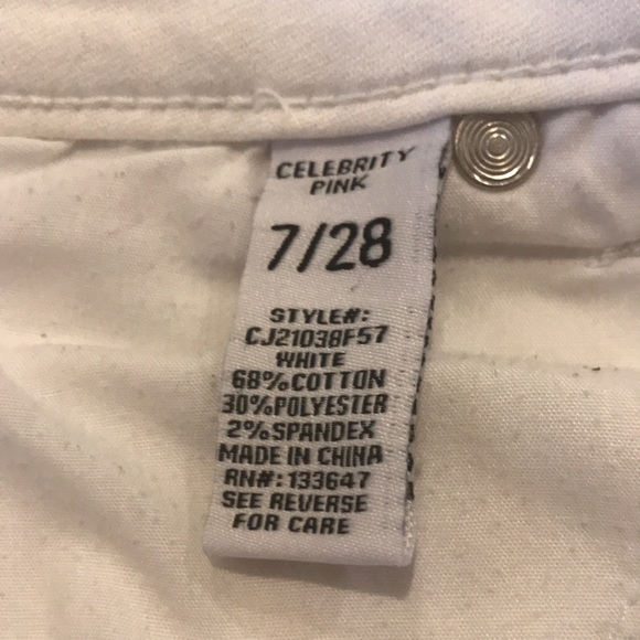 CELEBRITY PINK WHITE SKINNY JEANS size 28 - Picture 4 of 4